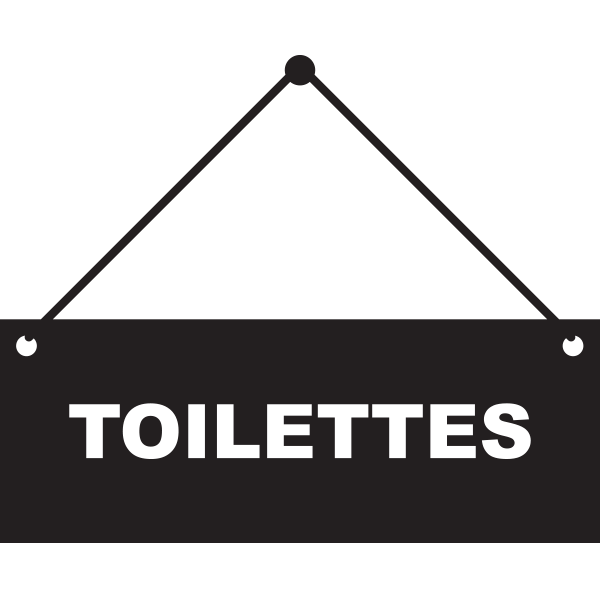 Sticker Panneau Toilettes.