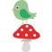 Sticker Oiseau sur champignon