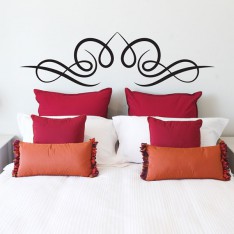 Sticker Tête de lit arabesque coeur