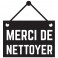 Sticker Merci de nettoyer