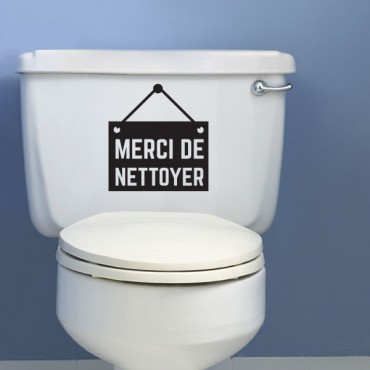 Sticker Merci de nettoyer