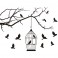 Sticker Oiseaux en cage