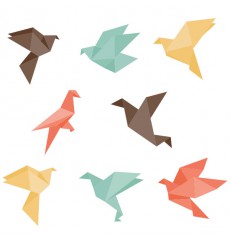 Sticker Oiseaux origami